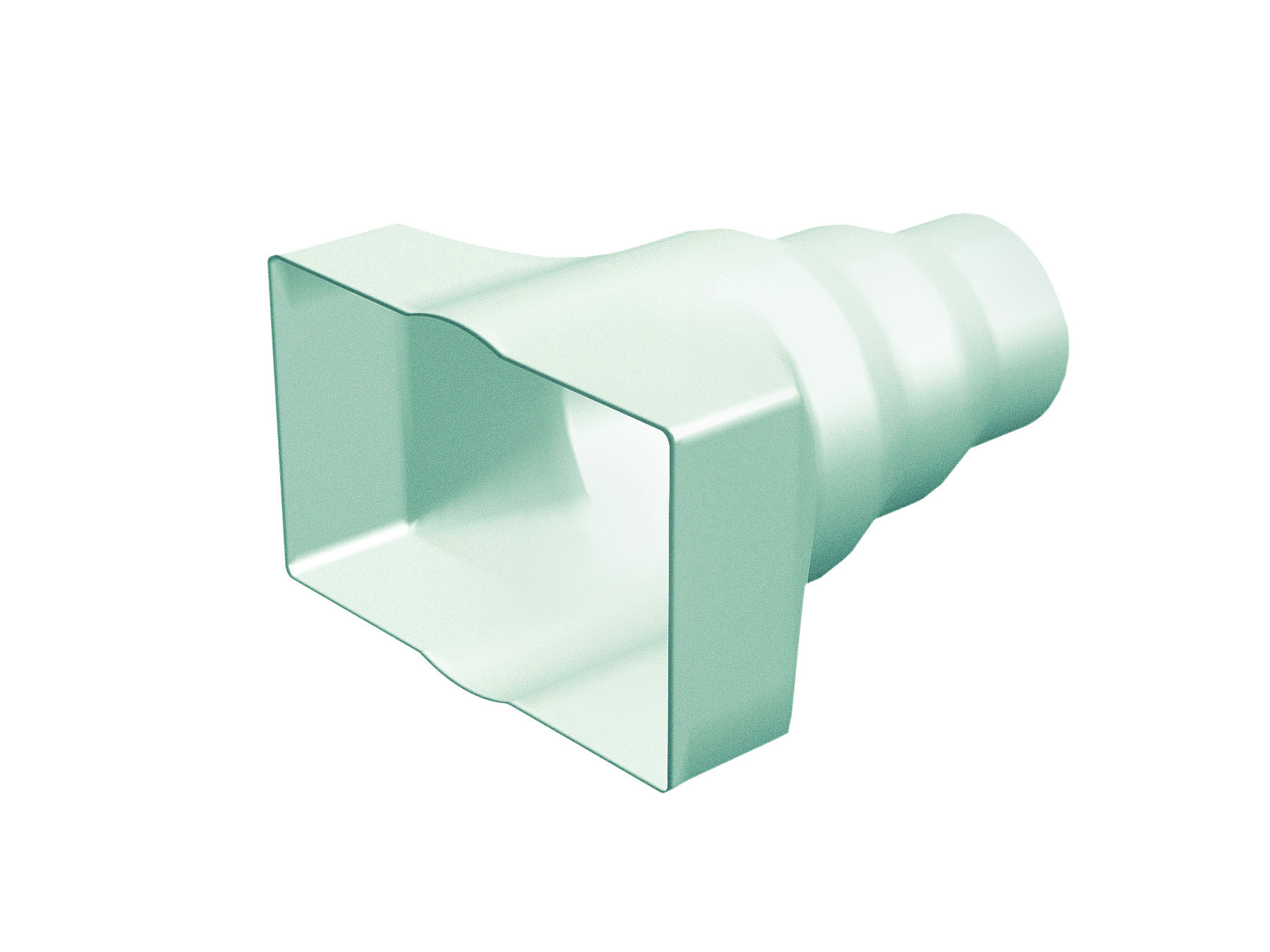 In-line Adapter, Rectangular to Round (227×133 – 100, 125, 150mm)