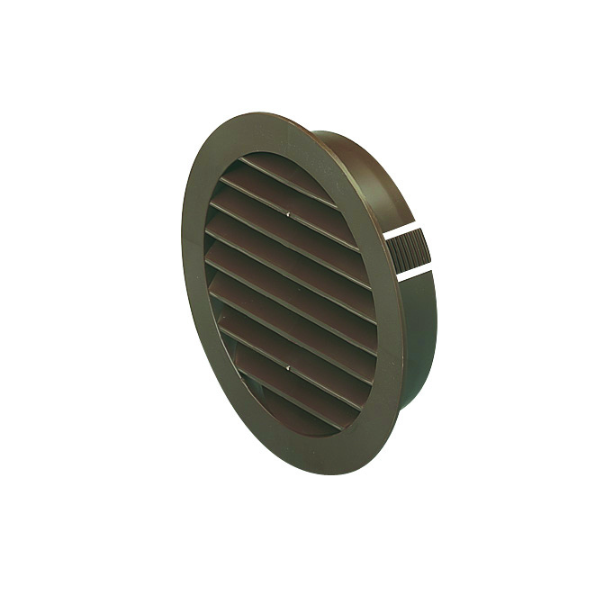 Rigid Duct Outlet Louvered Soffit Vent 100mm Brown