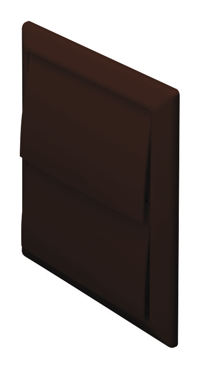 Rigid Duct Outlet with Gravity Flaps 100mm Brown