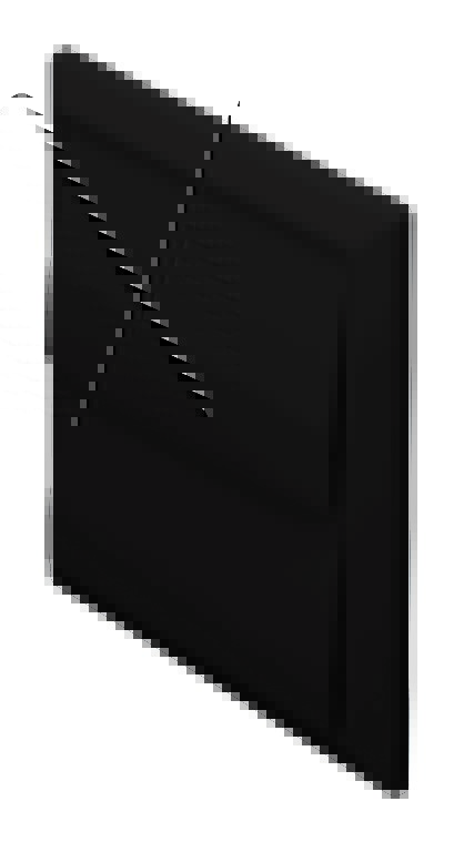 Rigid Duct Outlet with Gravity Flaps 100mm Black
