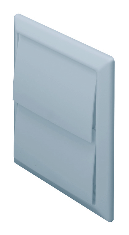 Rigid Duct Outlet with Gravity Flaps 100mm Grey