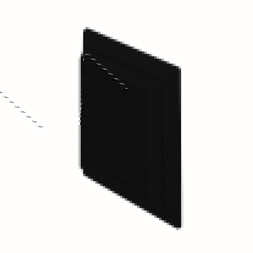 Rigid Duct Outlet Louvered Grille 100mm Black