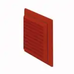Rigid Duct Outlet Louvered Grille 150mm Terracotta