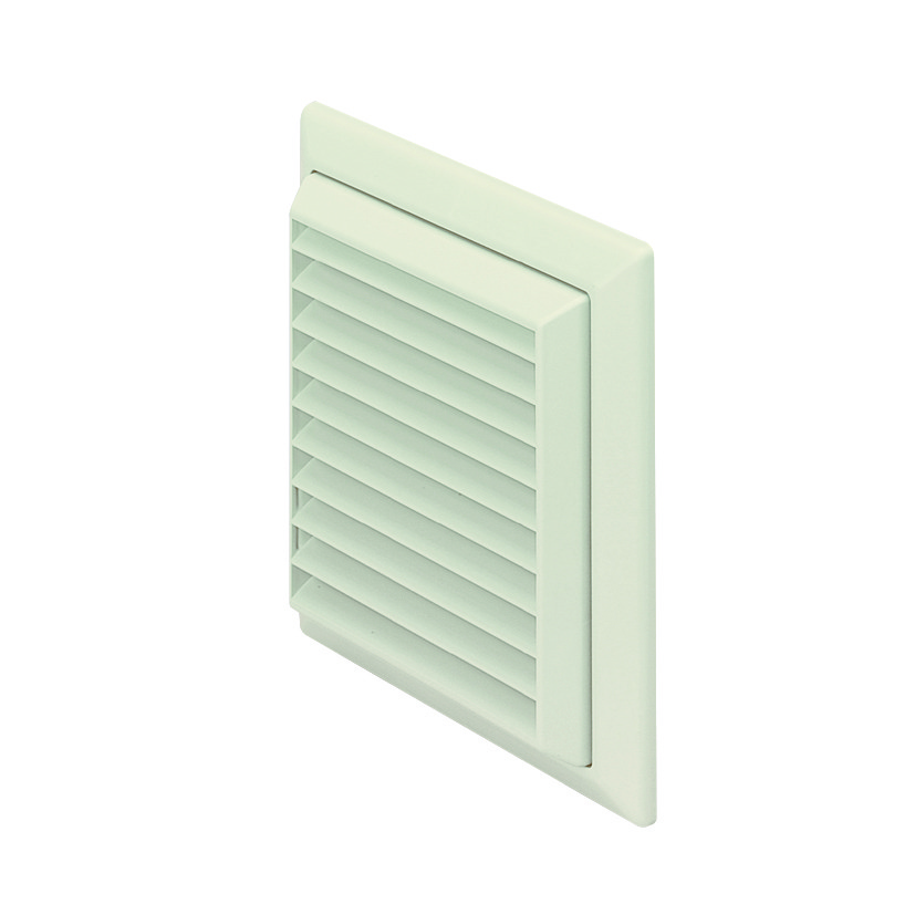 Rigid Duct Outlet Louvered Grille 100mm White