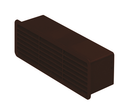 Rigid Duct Outlet Airbrick with Damper 204×60 Brown