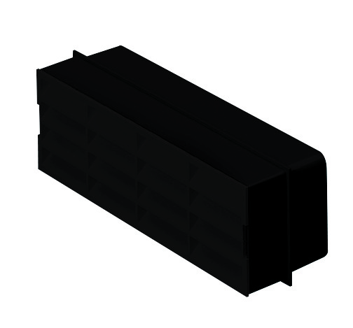 Rigid Duct Outlet Airbrick 204×60 Black