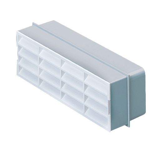 Rigid Duct Outlet Airbrick 204×60 Grey