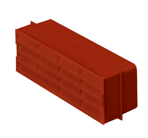 Rigid Duct Outlet Airbrick 204×60 Terracotta
