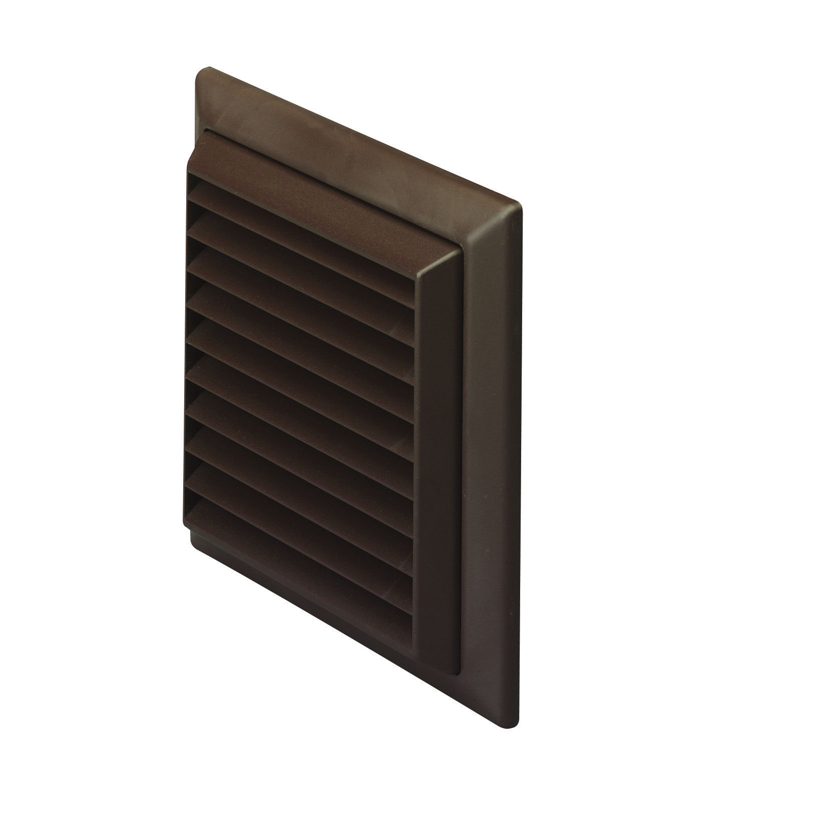 Rigid Duct Outlet Louvered Grille 125mm Brown