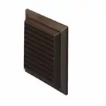 Rigid Duct Outlet Louvered Grille 150mm Brown