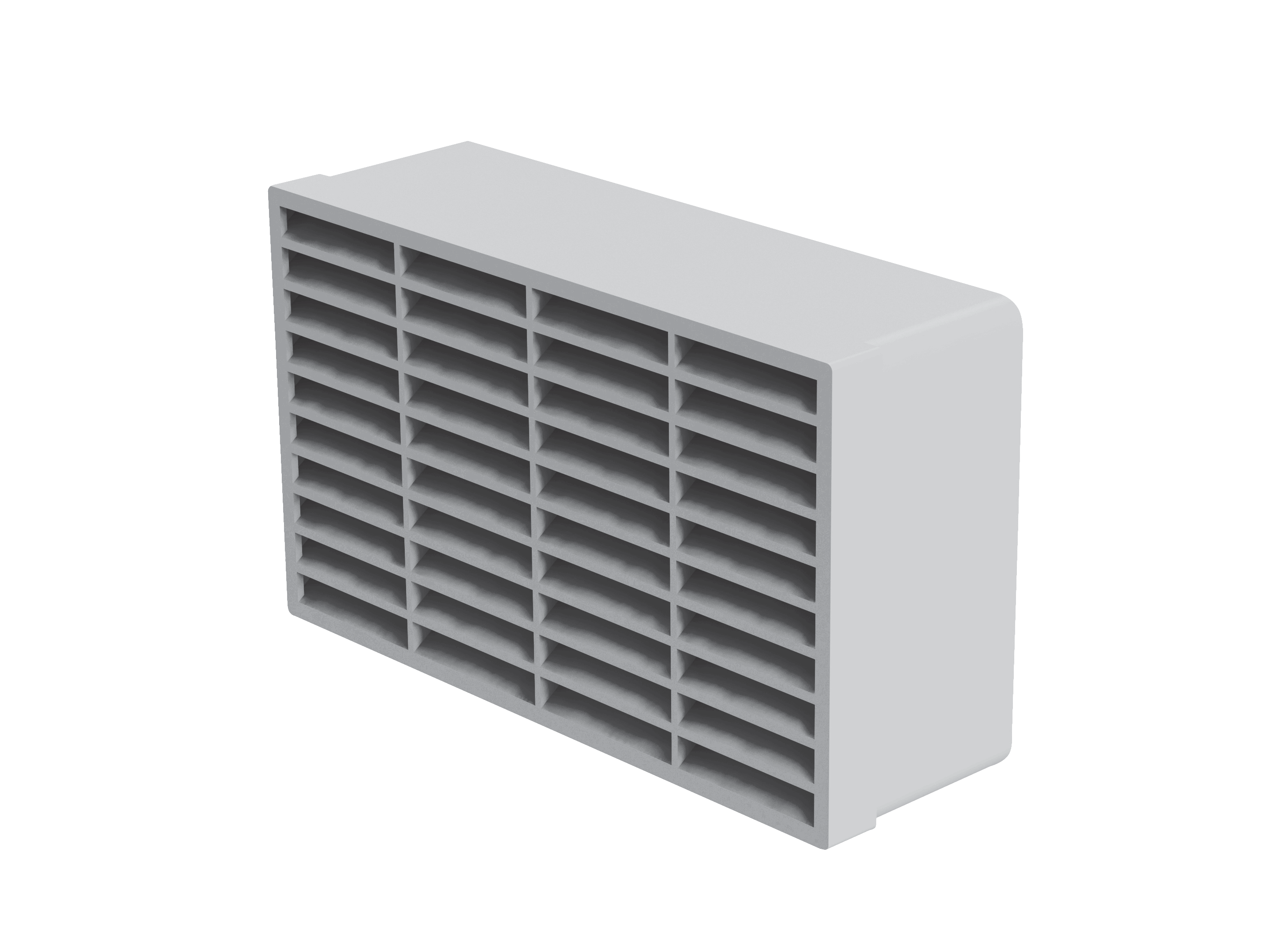 Rigid Duct Outlet Airbrick Double 220×90 Grey