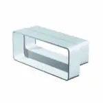 Rigid Duct In-Line Adapter (Rectangular-Rectangular) 220×90 – 204x60mm White