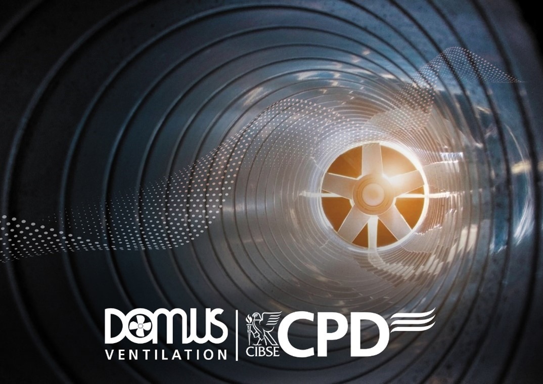 CIBSE CPD poster with image of ventilation fan