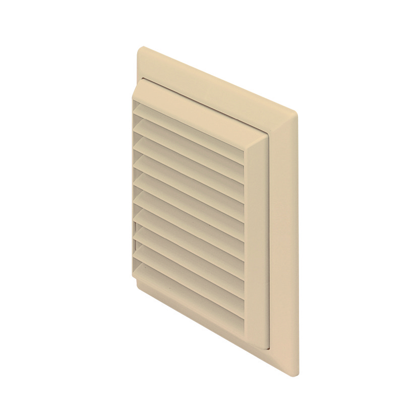 Rigid Duct Outlet Louvered Grille with Flyscreen 100mm Cotswold