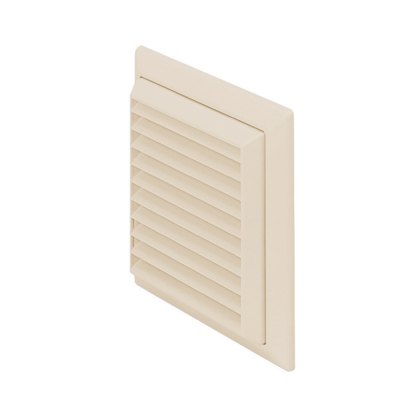 Rigid Duct Outlet Louvered Grille with Flyscreen 125mm Cotswold