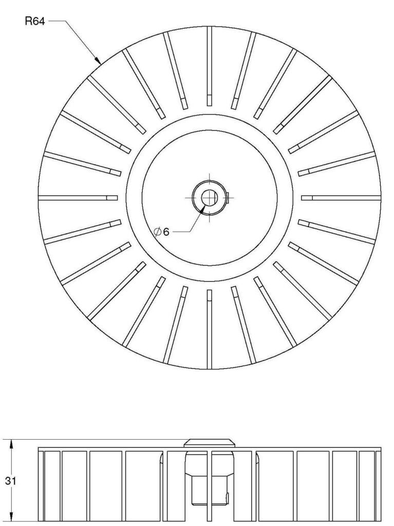 Fan Impeller - SPR407 diagram