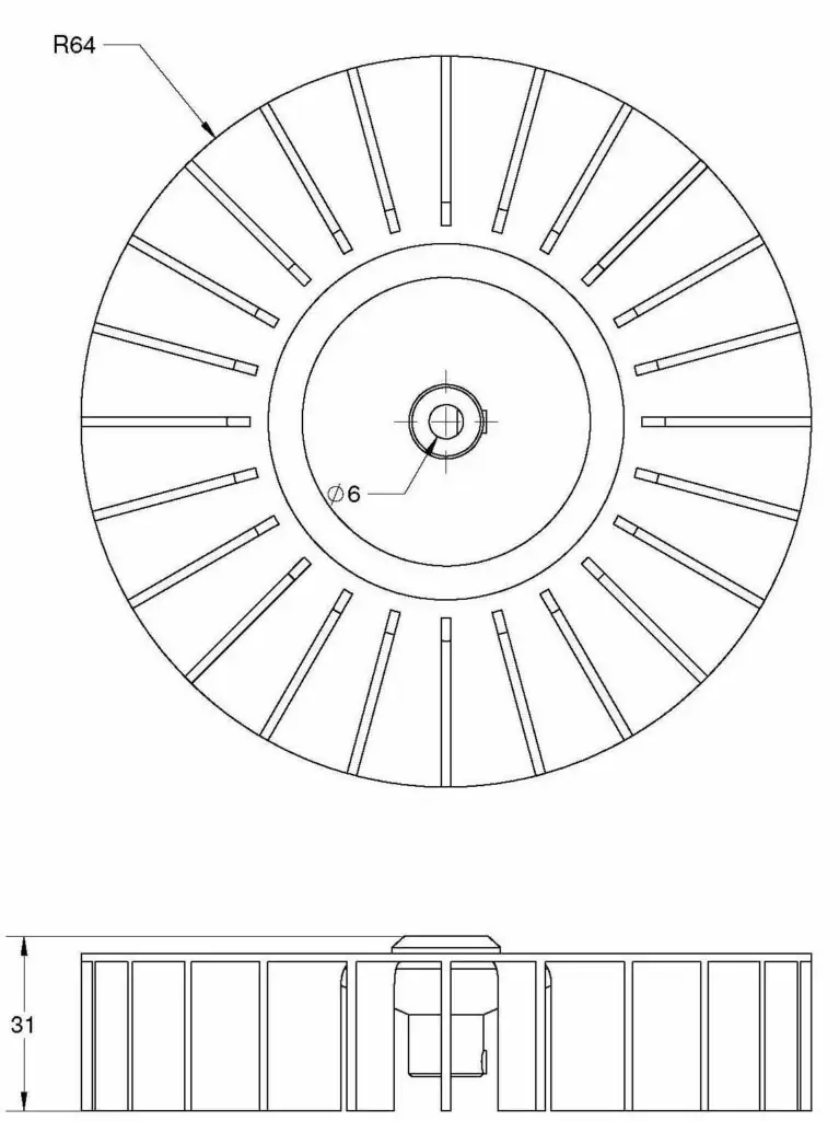 Fan Impeller - SPR407 diagram