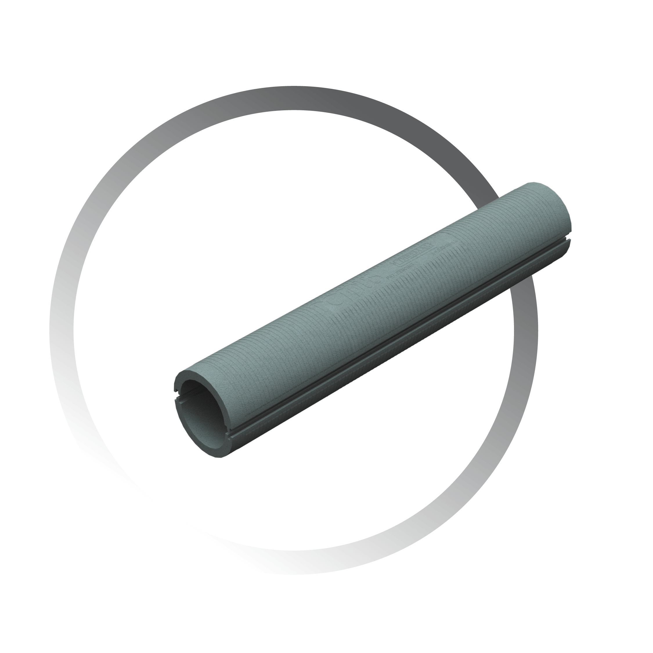 round thermal duct product in grey halo